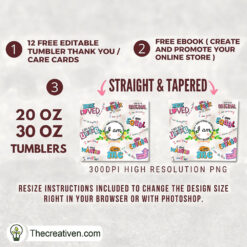Alternative view of Fall Cream Full Tumbler Wrap Tumbler Wrap – Digital Download