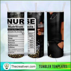 Nurse Nutrition Facts Full Tumbler Wrap Tumbler Wrap – Design 117881