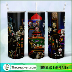 Horror Play Poker Full Tumbler Wrap Tumbler Wrap – Digital Download