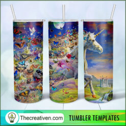 Unicorn Fairy Full Tumbler Wrap Tumbler Wrap – Digital Download
