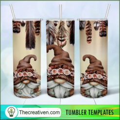 Native Gnomes Full Tumbler Wrap Tumbler Wrap – Digital Download