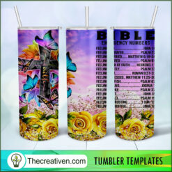 Bible Emergency Numbers Full Tumbler Wrap Tumbler Wrap Design 117917