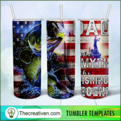 Dad The Myth The Fishing Legen Tumbler Wrap Download