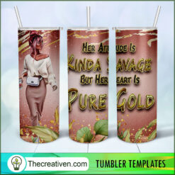 Her Attitude Is Kinda Savage B Tumbler Wrap Download