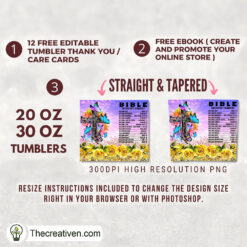 Alternative view of Bible Emergency Numbers Full Tumbler Wrap Tumbler Wrap Design 117917