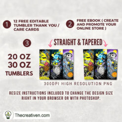 Alternative view of Deadly Night Shade Full Tumbler Wrap Tumbler Wrap – Digital Download