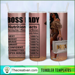 Boss Lady Nutrition Facts Full Tumbler Wrap Download - Image 3