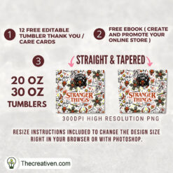 Alternative view of Stranger Things Full Tumbler Wrap Tumbler Wrap – Digit Design 117962