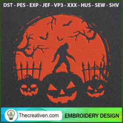 Bigfoot Halloween Embroidery Embroidery Design