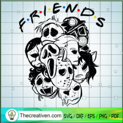 Friends Horror Mask SVG, Horror Characters SVG, Halloween SVG