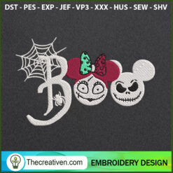 Boo Jack And Sally Embroider Embroidery Design