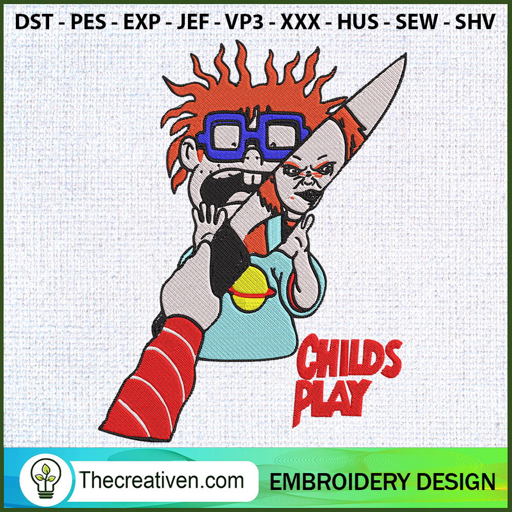 Chucky Scary Killer Chuckie Embroidery Design 1 Chucky Scary Killer Chuckie Embroidery Design