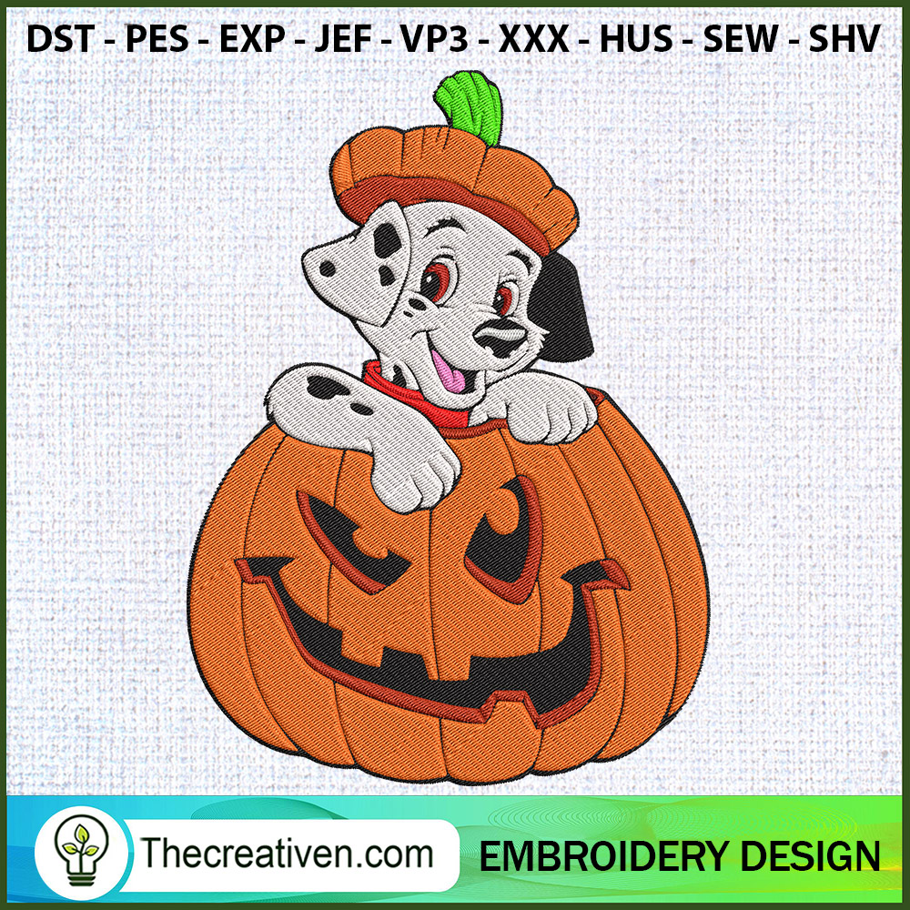 Dalmatian Pumpkin Embroidery Embroidery Design 1 Dalmatian Pumpkin Embroidery Embroidery Design