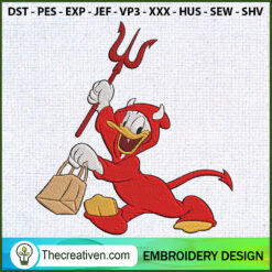 Donald Devil Funny Embroider Embroidery Design