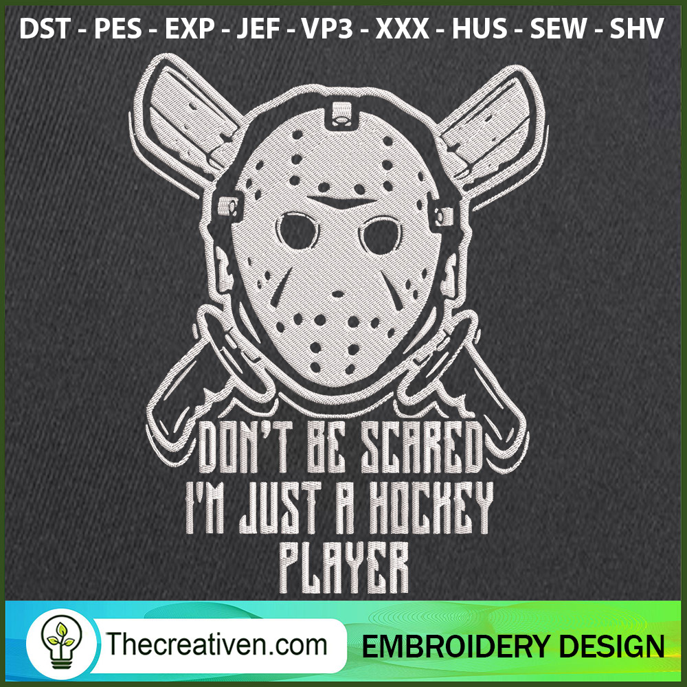 Dont Be Scared Im Just A Hoc Embroidery Design 1 Dont Be Scared Im Just A Hoc Embroidery Design