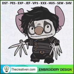 Edward Scissorhands Stitch E Embroidery Design