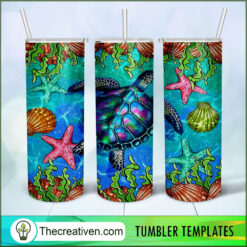 Sea Turtle Full Tumbler Wrap Tumbler Wrap – Digital Download