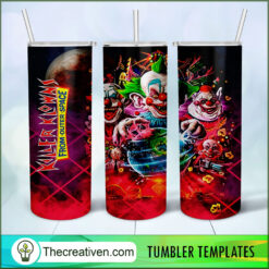 Killer Klowns Full Tumbler Wrap Tumbler Wrap – Digital Download