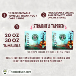 Alternative view of Halloween Starbucks Full Tumbler Wrap Tumbler Wrap – D Design 118588