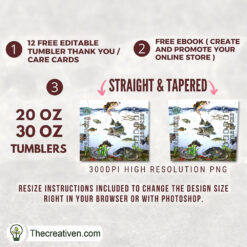 Alternative view of Under The River Full Tumbler Wrap Tumbler Wrap – Digital Download
