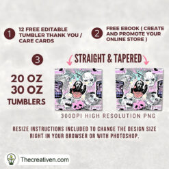 Alternative view of Ghost Face Halloween Full Tumbler Wrap Tumbler Wrap – Digital Download