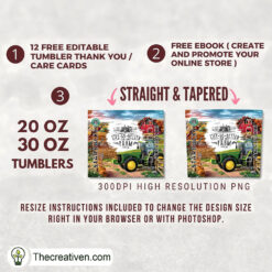 Alternative view of Life Is Better On The Farm Ful Tumbler Wrap Download