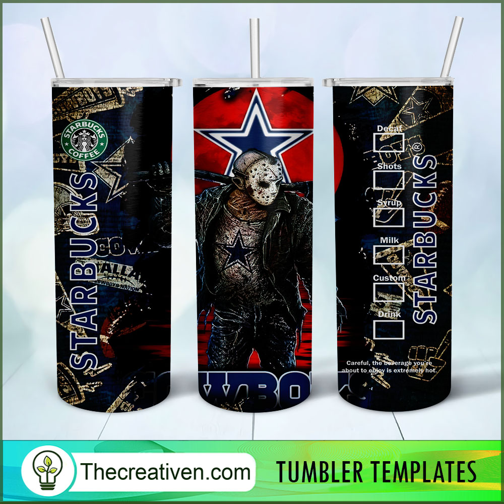 Jason Voorhees Dallas Cowboys Tumbler Wrap Download 1 Jason Voorhees Dallas Cowboys Tumbler Wrap Download
