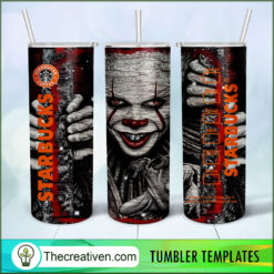 Pennywise Starbucks Full Tumbler Wrap Tumbler Wrap – Digital Download