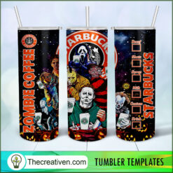 Zombie Coffee Full Tumbler Wrap Tumbler Wrap – Digital Download