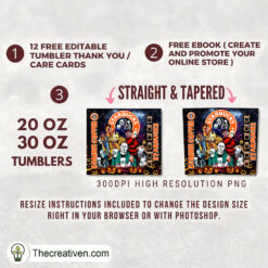 Alternative view of Zombie Coffee Full Tumbler Wrap Tumbler Wrap – Digital Download