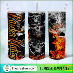 Raiders Nation Full Tumbler Wrap Tumbler Wrap – Digital Download