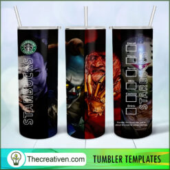 Horror Coffee Full Tumbler Wrap Tumbler Wrap – Digital Download