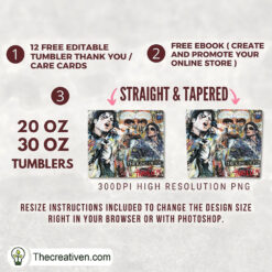 Alternative view of Michael Jackson Full Tumbler Wrap Tumbler Wrap – Digital Download