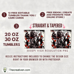 Alternative view of Beetlejuice Full Tumbler Wrap Tumbler Wrap – Digital Download