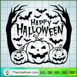 Happy Halloween SVG, Halloween Pumpkin SVG, Spooky Season SVG