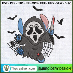 Ghostface Stitch Funny Embro Embroidery Design