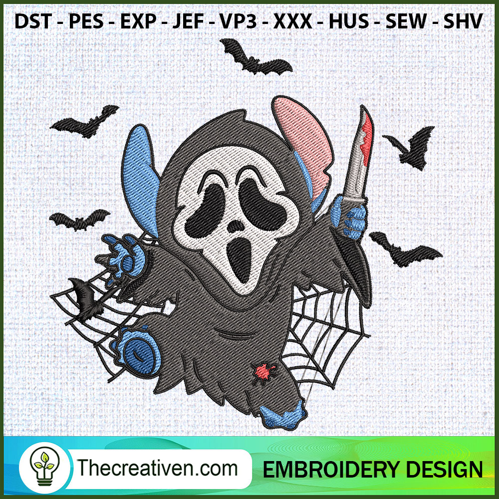 Ghostface Stitch Funny Embro Embroidery Design 1 Ghostface Stitch Funny Embro Embroidery Design