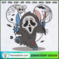 Ghostface Stitch Disney Funn Embroidery Design