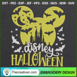 Disney Castle Halloween Nigh Embroidery Design