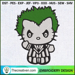 Hello Kitty Beetlejuice Cute Embroidery Design