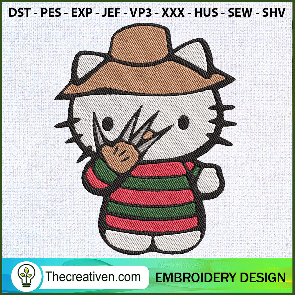 Hello Kitty Freddy Krueger C Embroidery Design 1 Hello Kitty Freddy Krueger C Embroidery Design