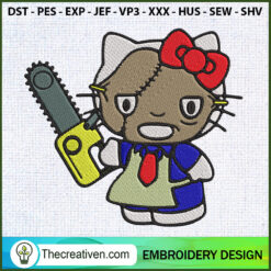 Hello Kitty Leatherface Embr Embroidery Design