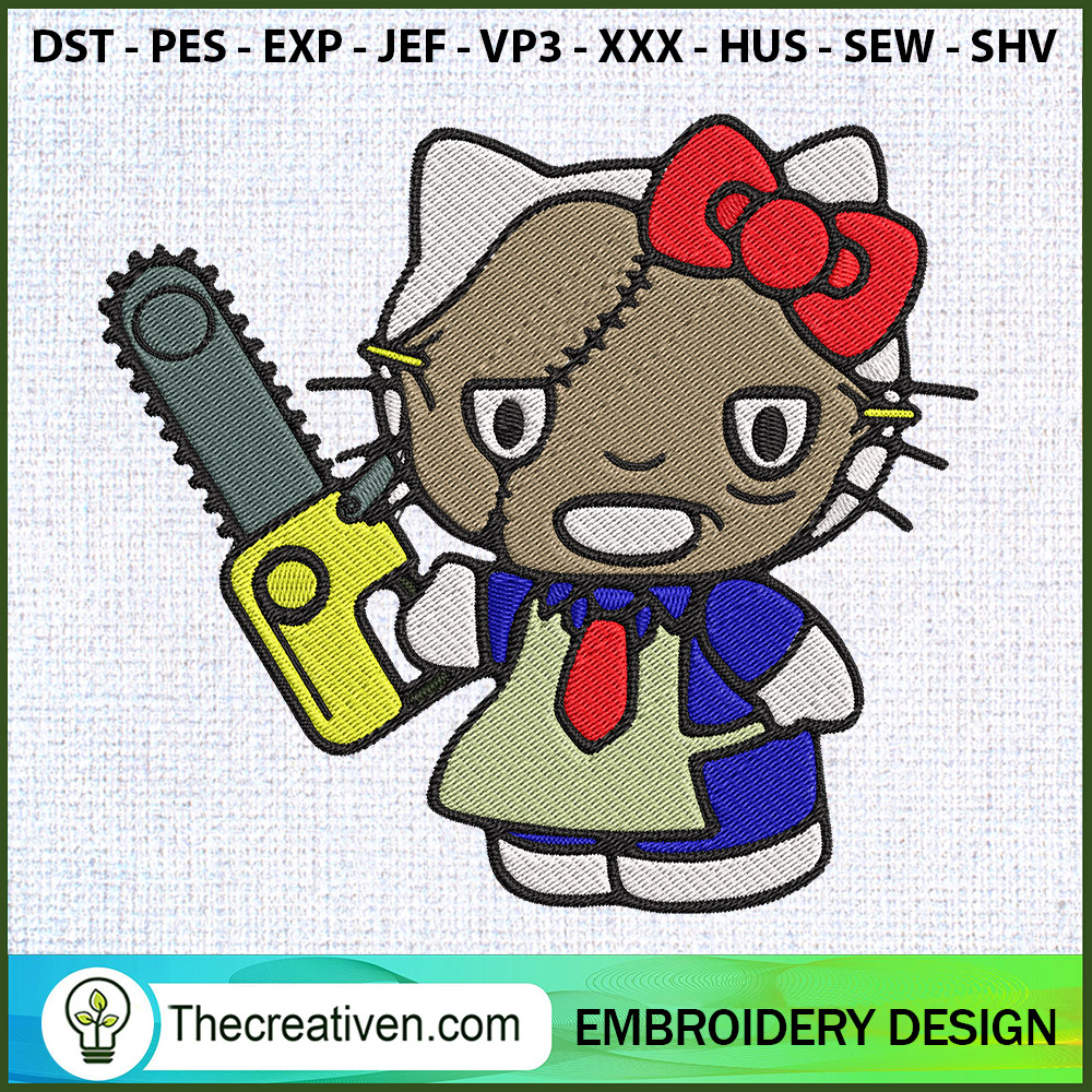 Hello Kitty Leatherface Embr Embroidery Design 1 Hello Kitty Leatherface Embr Embroidery Design