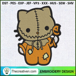 Hello Kitty Sam Trick Or Tre Embroidery Design