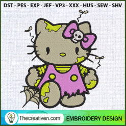 Hello Kitty Zombie Embroider Embroidery Design