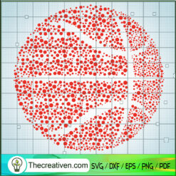 Polka Dot Basketball SVG, Player International Dot Day SVG, Sport SVG