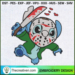 Jason Voorhees Stitch Killer Embroidery Design