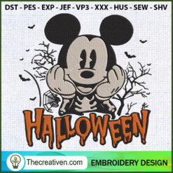 Mickey Happy Face Halloween  Embroidery Design
