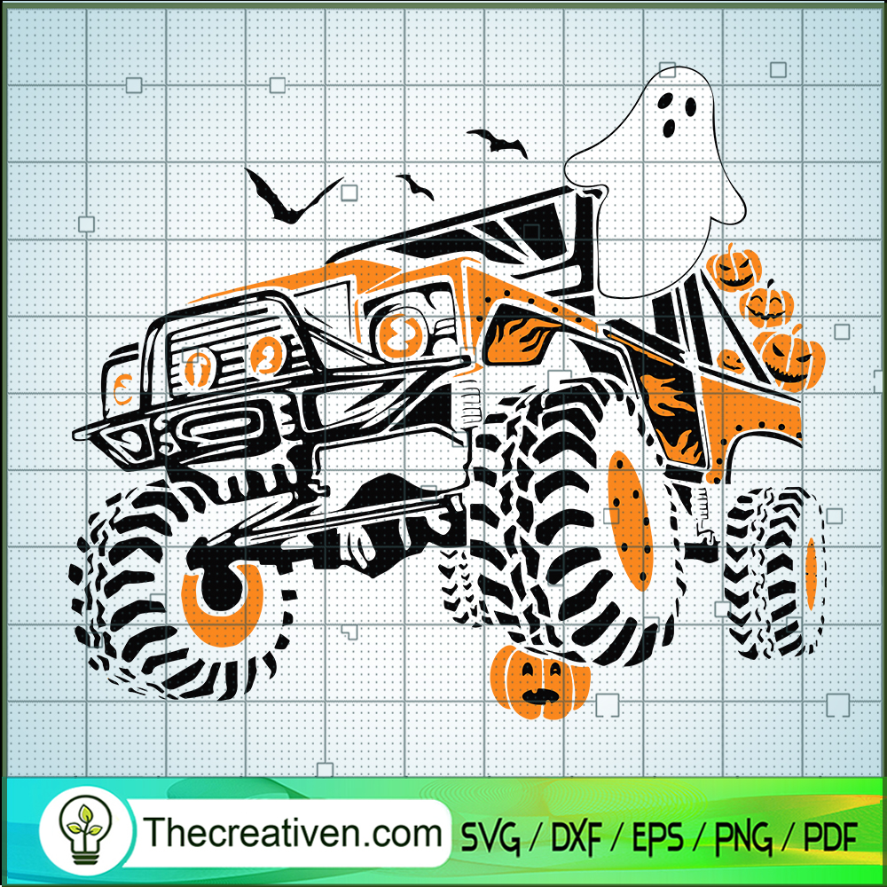 Ghost Drive Truck SVG, Ghost Halloween SVG, Pumpkin SVG 1 Ghost Drive Truck SVG, Ghost Halloween SVG, Pumpkin SVG