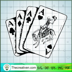 Ghost Rider Card SVG, Skeleton Horse SVG, Halloween Card SVG